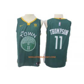 Maillot NBA Golden State Warriors Klay Thompson 11 Nike 2017-18 Vert Swingman - Homme